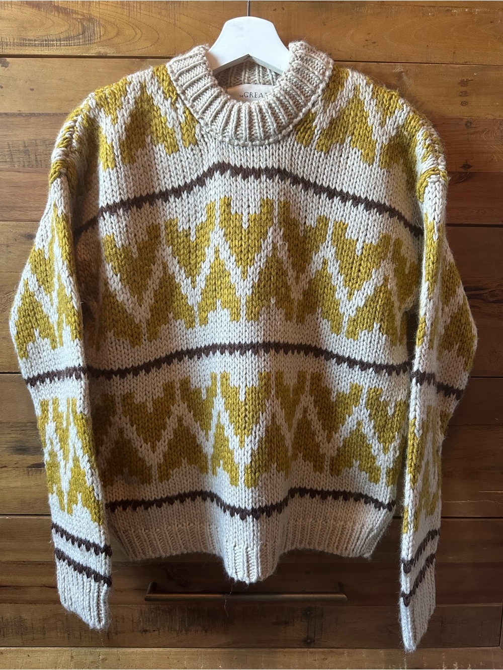 THE GREAT. The Folk Pullover in Earthtone - Picture 7 of 10